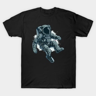 Blue Sky Flying Astronaut T-Shirt